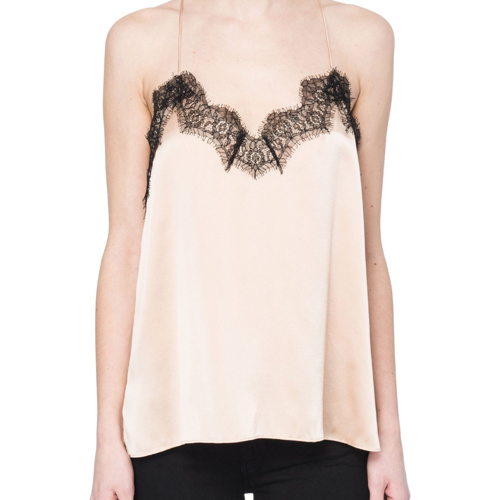 Cami NYC The Racer Contrast Blush S NWT
